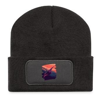 Manta Rochen Retro - Recycelte Patch Beanie - Dunkelgrau - Vorne