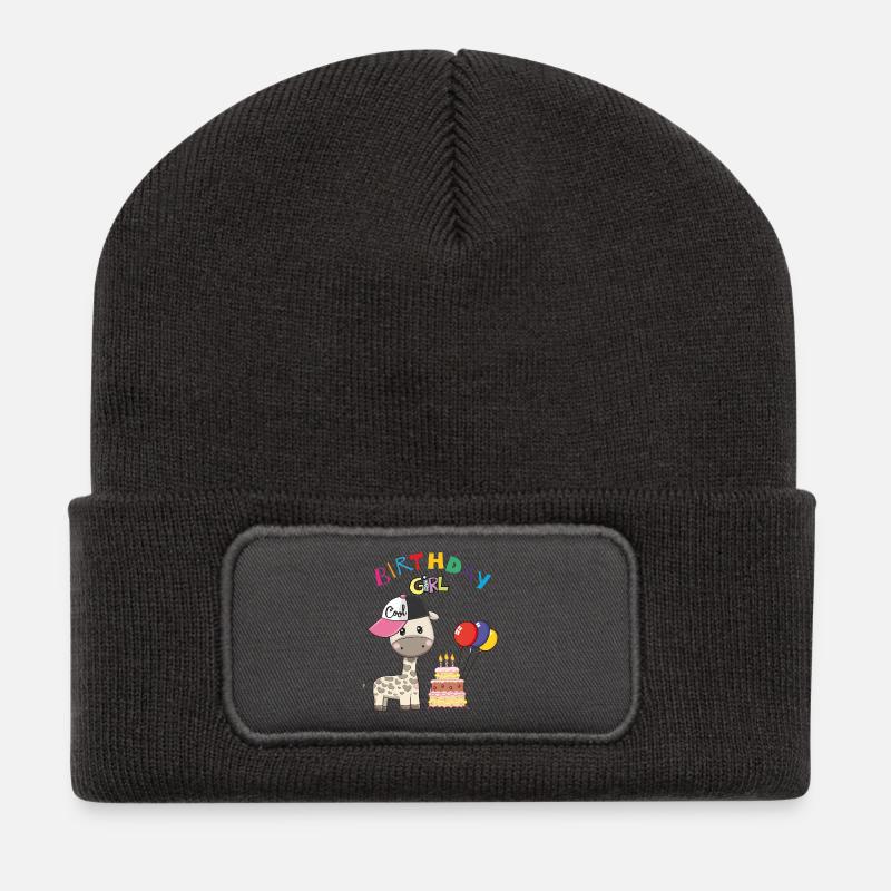 Birthday Girl - Recycelte Patch Beanie - Dunkelgrau