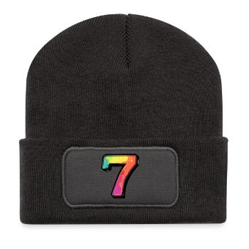 Bande dessinée à 7 chiffres - Beanie recyclé à patch - charbon - Devant