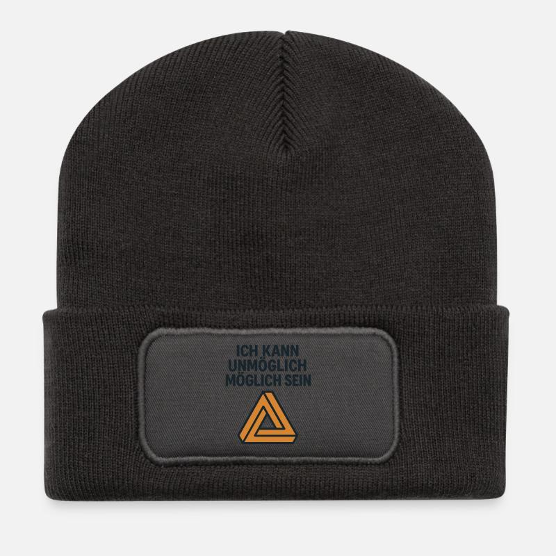 Unmöglich möglich - Recycelte Patch Beanie - Dunkelgrau