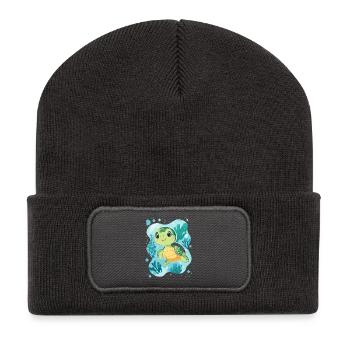 Turtle - Recycled Patch Beanie - dark grey - Front