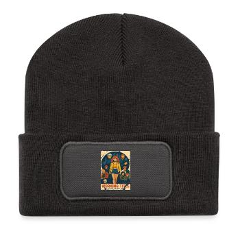 Düsteres Crime-Drama mit starker Heldin - Recycelte Patch Beanie - Dunkelgrau - Vorne
