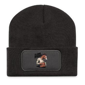 Business Horse - Recycled Patch Beanie - dark grey - Front