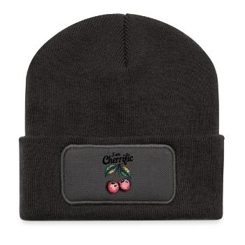 Cerise Vintage Je suis Cherrific Boho Cerises - Beanie recyclé à patch - charbon - Devant