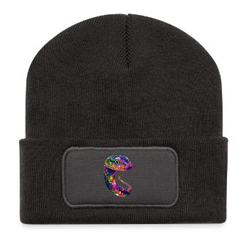 snake, python, cobra, rattlesnake, snakes - Recycled Patch Beanie - dark grey - Front