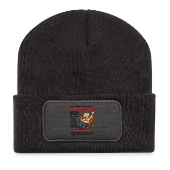 Rente Pension Ruhestand lustiges Rentner - Recycelte Patch Beanie - Dunkelgrau - Vorne