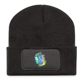 Guitar Jonte - Recycelte Patch Beanie - Dunkelgrau - Vorne