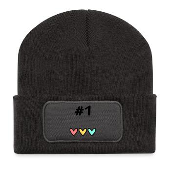 1. 1 year. 1st ANNIVERSARY. 1 YEAR ANNIVERSARY - Recycled Patch Beanie - dark grey - Front
