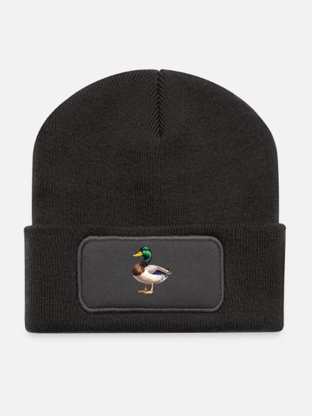 Enten Ente - Recycelte Patch Beanie - Dunkelgrau