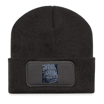 Travail à Domicile Texturé - Beanie recyclé à patch - charbon - Devant
