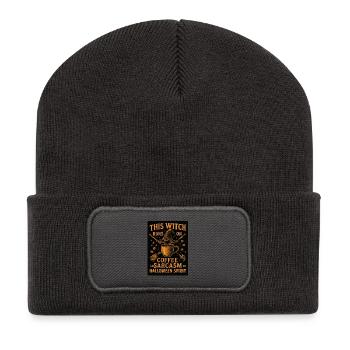 Halloween Spirit - Sorcière sarcastique  - Beanie recyclé à patch - charbon - Devant