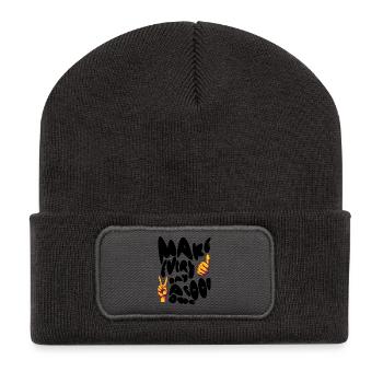 Make Every Day A Good One - Positive Design - Recycled Patch Beanie - dark grey - Front