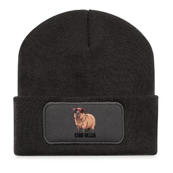 Ciao Bella - Recycelte Patch Beanie - Dunkelgrau - Vorne