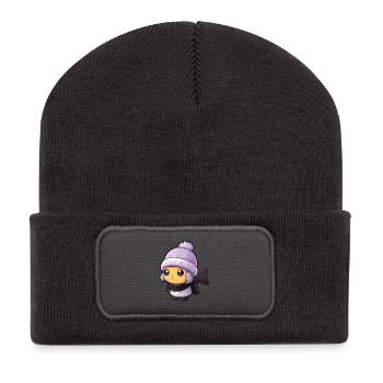 Fish Winter Animal Anime - Recycled Patch Beanie - dark grey - Front