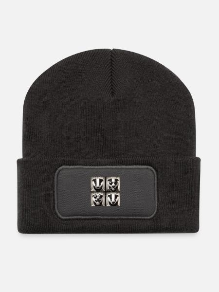 Badger Sonnenbrille Collage - Recycelte Patch Beanie - Dunkelgrau