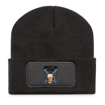 Légende de l’après-ski - Beanie recyclé à patch - charbon - Devant