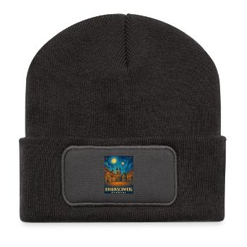 Brunswick Night Light City Motif - Recycled Patch Beanie - dark grey - Front