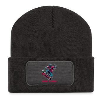 Zombie Skateur Néon Horreur - Beanie recyclé à patch - charbon - Devant