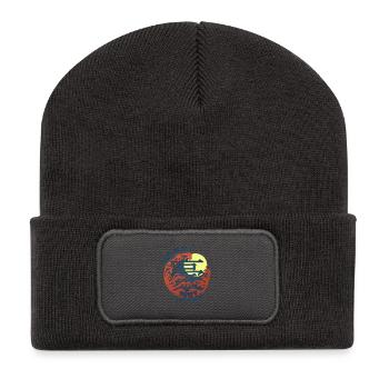 Japan Hero since December 1987 Geburtstaggeschenk - Recycelte Patch Beanie - Dunkelgrau - Vorne