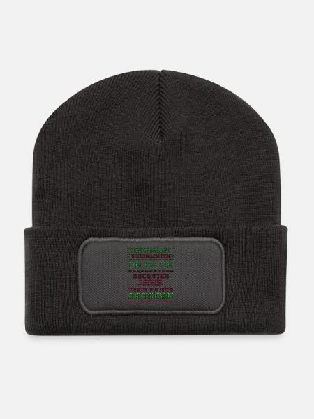 Ugly christmas - Recycelte Patch Beanie - Dunkelgrau