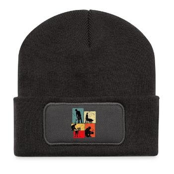 Gardening in colorful block areas - Recycled Patch Beanie - dark grey - Front