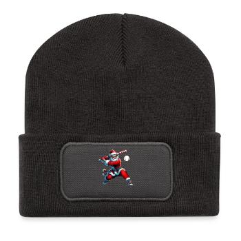 Santa Swing Baseball - Recycled Patch Beanie - dark grey - Front