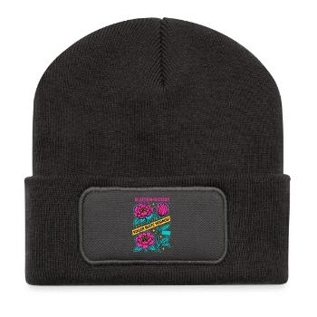 Blossom Boost, Spring Power, Blossom Ahead - Recycled Patch Beanie - dark grey - Front
