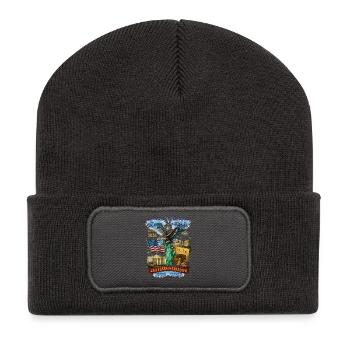 250 ans des États-Unis - Beanie recyclé à patch - charbon - Devant