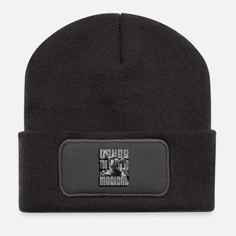 Magischer Zauberer - Recycelte Patch Beanie - Dunkelgrau