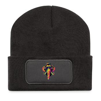 Mammouth Mammouth Laineux Âge glaciaire Mammouths Mammouth Doux - Beanie recyclé à patch - charbon - Devant