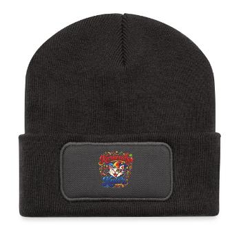 Costume de carnaval de chat - Beanie recyclé à patch - charbon - Devant