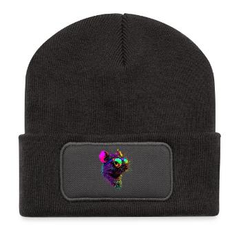 Rat Cute Mouse Rodents Dwarf Mouse Rats Mice - Recycled Patch Beanie - dark grey - Front