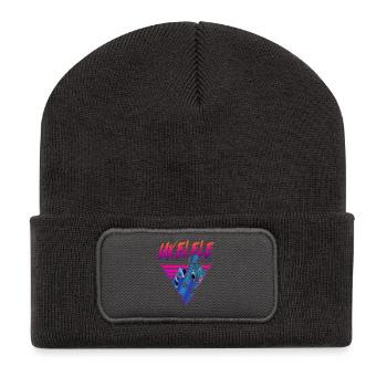 Hawaiian Ukulele Uke Retro 80s 90s - Recycled Patch Beanie - dark grey - Front