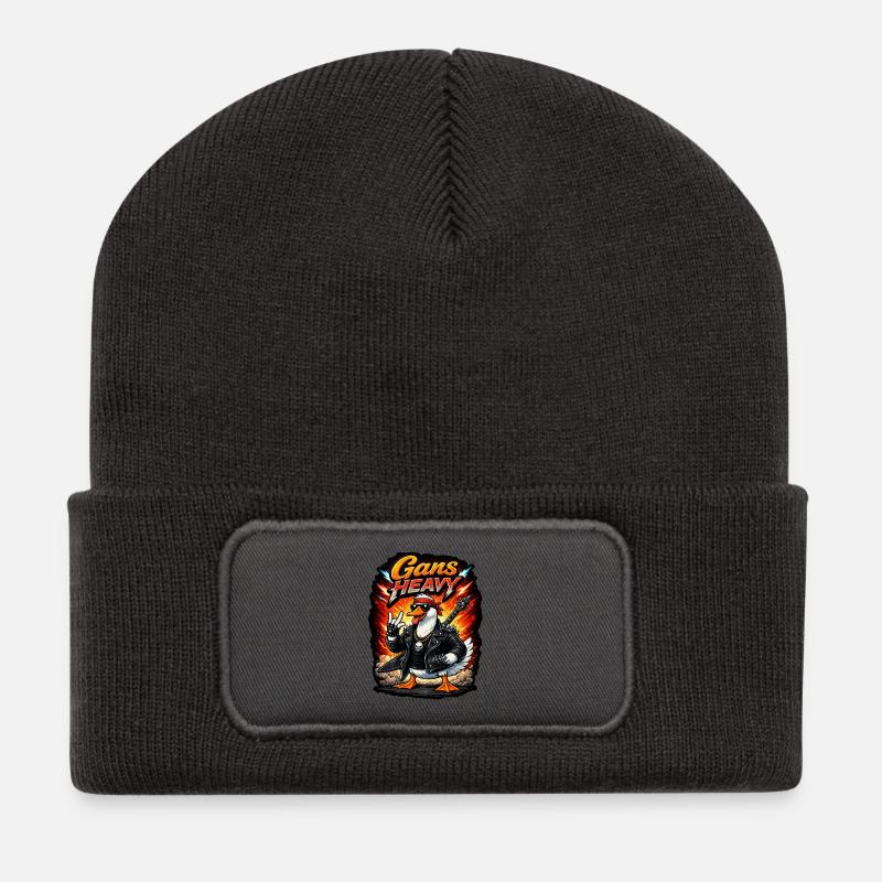 Goose Heavy Punk Rock Goose - Recycled Patch Beanie - dark grey