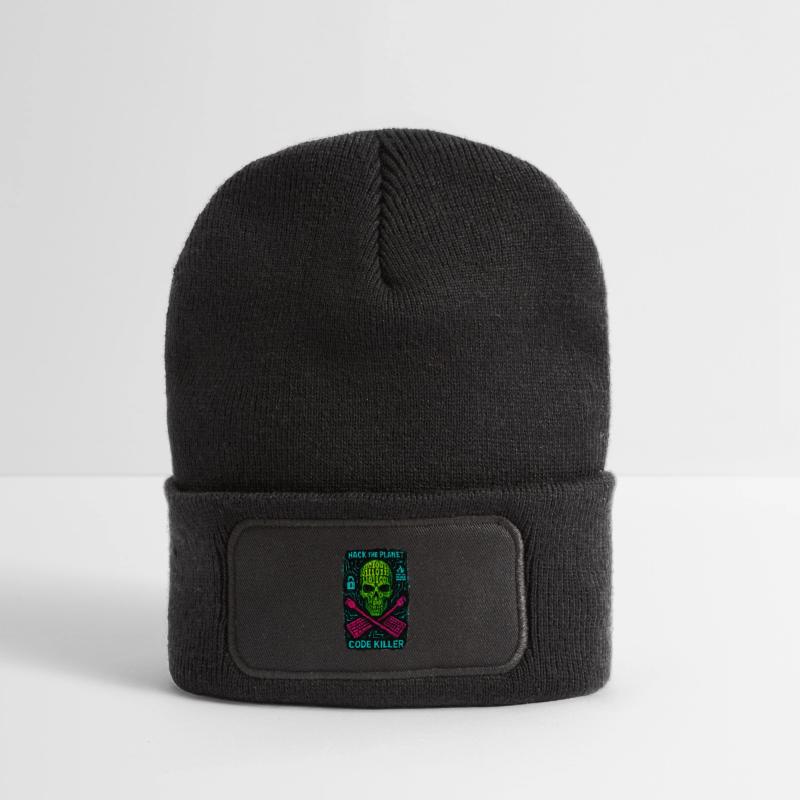 Hack the Planet Code Killer - Cyber Security Recycled Patch Beanie