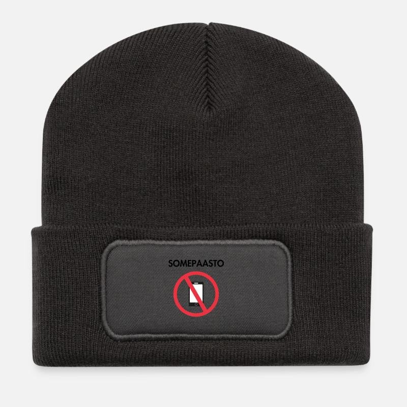 Social media fasting - Recycled Patch Beanie - dark grey