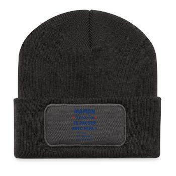 Mom, do you want to enter into a civil partnership with daddy? - Recycled Patch Beanie - dark grey - Front
