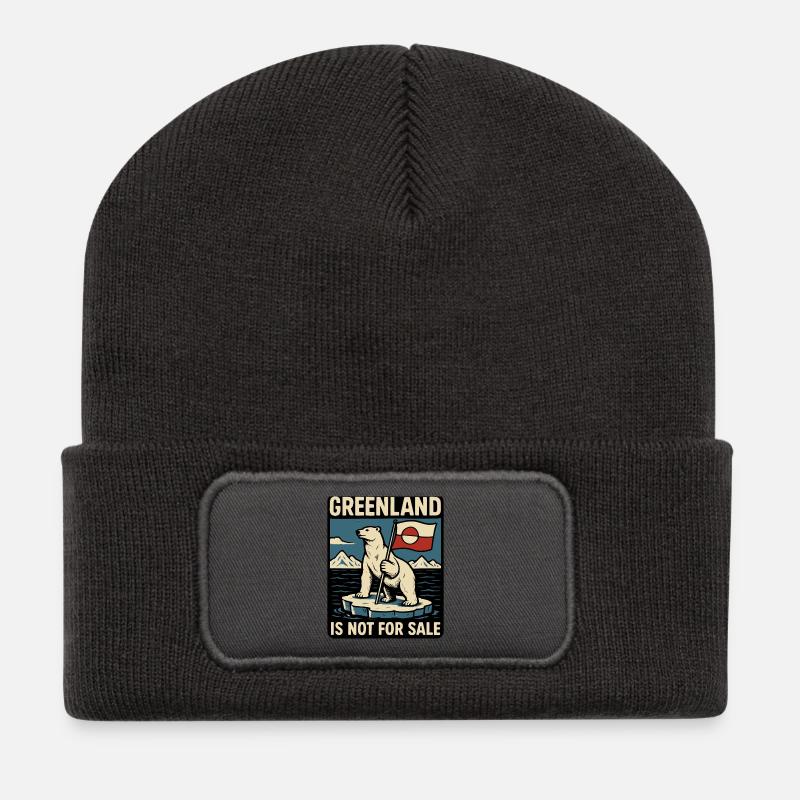 Greenland Is Not For Sale - Recycelte Patch Beanie - Dunkelgrau