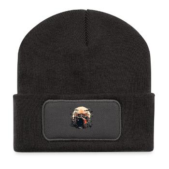 Schlagzeug Grafik - Recycelte Patch Beanie - Dunkelgrau - Vorne