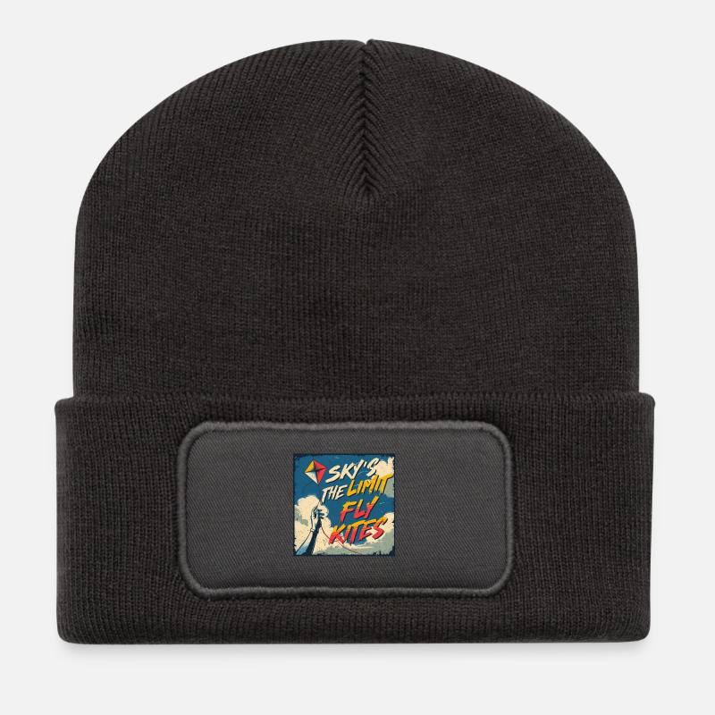 Drachen Drachensteigen - Recycelte Patch Beanie - Dunkelgrau