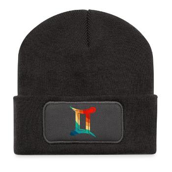 Gemini, zodical sign of Horoscope and Astrology - Recycled Patch Beanie - dark grey - Front
