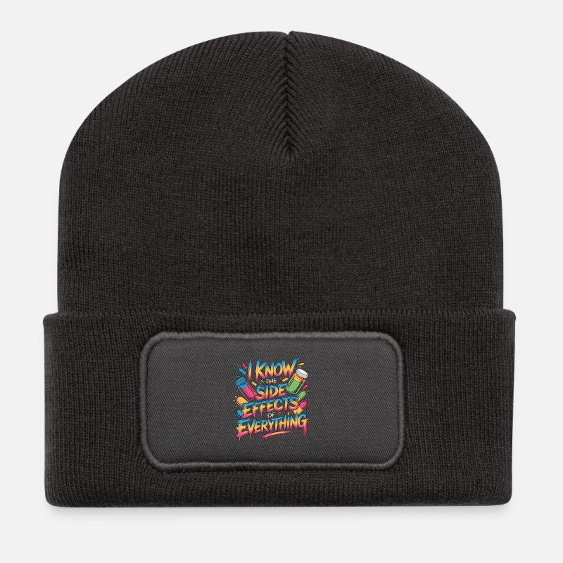 Retail Pharmacist I Know The Side Pharmacy Care - Recycelte Patch Beanie - Dunkelgrau