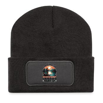 Don't Ever Stop Chasing Your Fish - Recycelte Patch Beanie - Dunkelgrau - Vorne