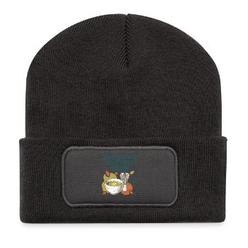 Morning Matcha Club Whisk It Real Good Matcha Tea - Recycelte Patch Beanie - Dunkelgrau - Vorne