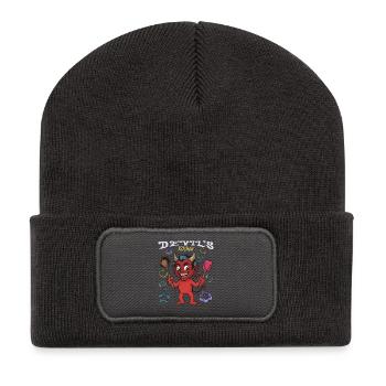 Diable de la cuisine de Devil’s Kitchen - Beanie recyclé à patch - charbon - Devant