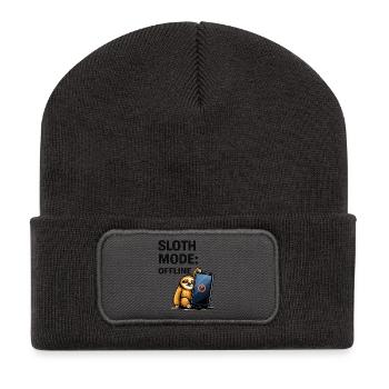 Tragheit Modus offline - Recycelte Patch Beanie - Dunkelgrau - Vorne