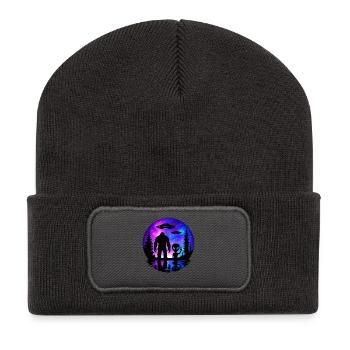 Alien Bigfoot UFO Sasquatch Believers Spaceship - Recycled Patch Beanie - dark grey - Front