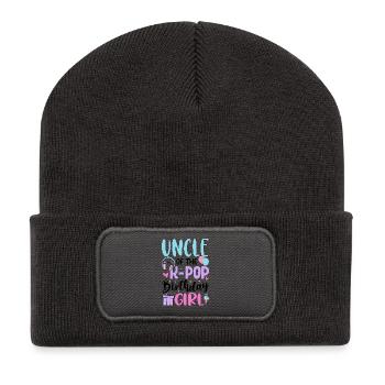 Uncle Of The K Pop Birthday Girl - Recycled Patch Beanie - dark grey - Front