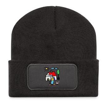 Tiny House Adventure Skateboard - Recycled Patch Beanie - dark grey - Front