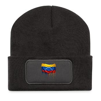 Venezuela Drop Flag - Recycled Patch Beanie - dark grey - Front